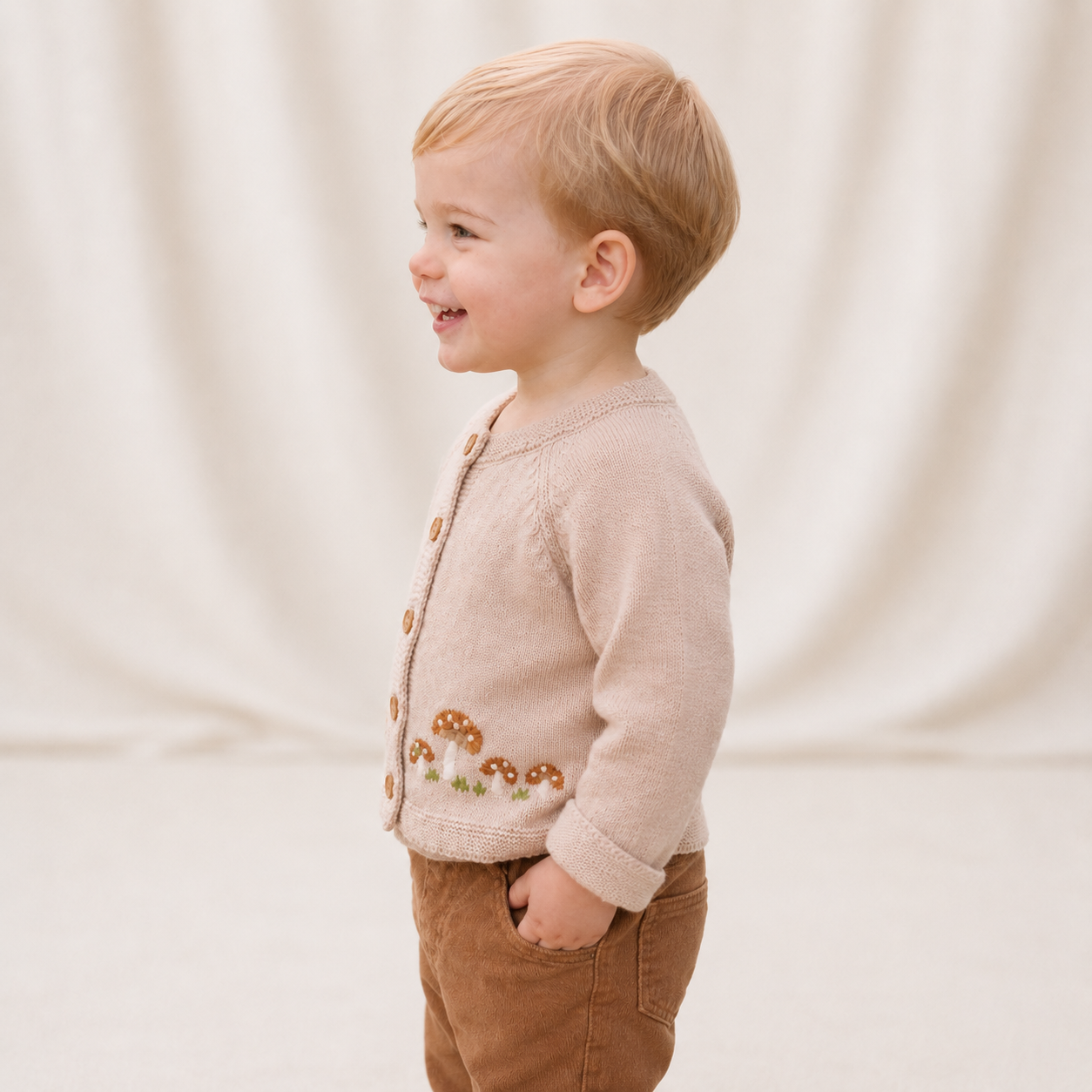 Alvaro Mushroom Cardigan